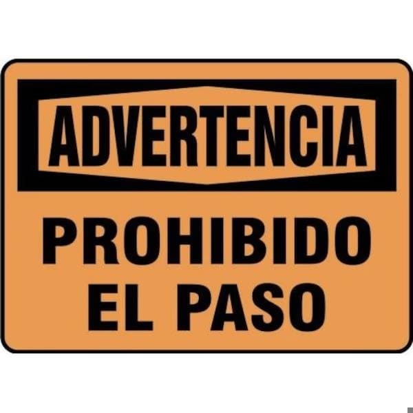 Accuform OSHA WARNING Safety Sign NO SHMADM304XL SHMADM304XL - main